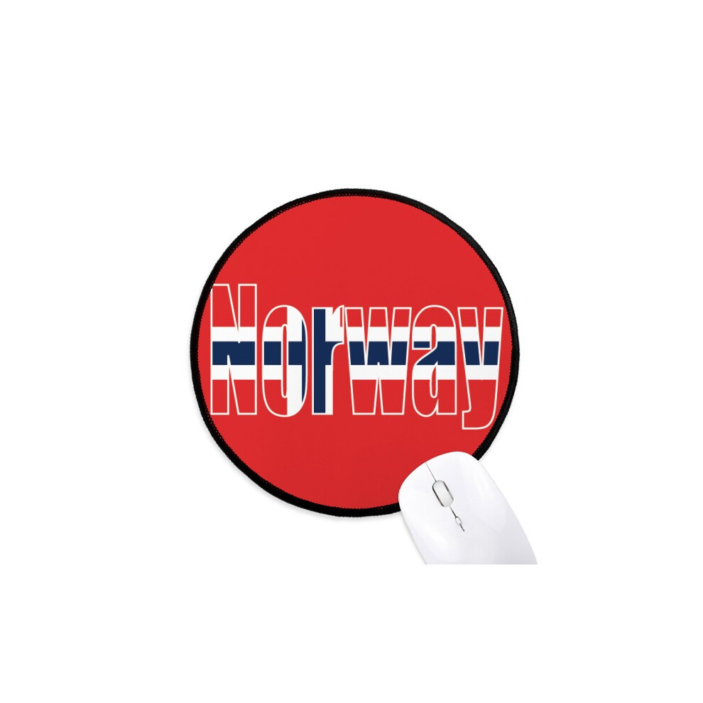 Norway Country Flag Name Mouse Pad Desktop Office Round Mat For Computer 697184822261