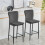 AINPECCA (2pcs, grey(velvet)) AINPECCA Bar Stools Set 2 4 Breakfast Bar Chairs 1