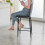 AINPECCA (2pcs, grey(velvet)) AINPECCA Bar Stools Set 2 4 Breakfast Bar Chairs 3