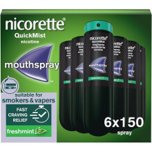 Nicorette QuickMist Mouthspray, Freshmint (6 x 150 Sprays)