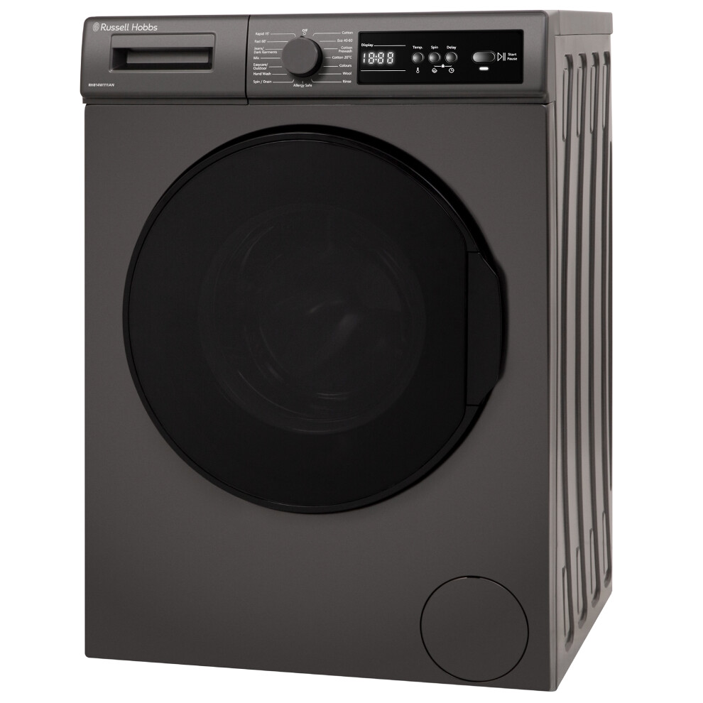 Russell Hobbs Washing Machine 8kg 1400 rpm Anthracite Grey RH814W111AN