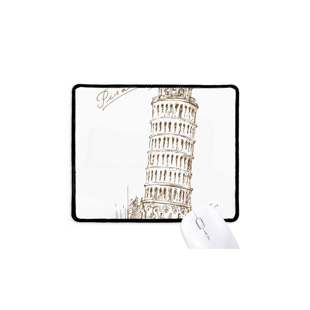 Leaning Tower Of Pisa Italy Pisa Mousepad Stitched Edge Mat Rubber Gang Pad 697184822360