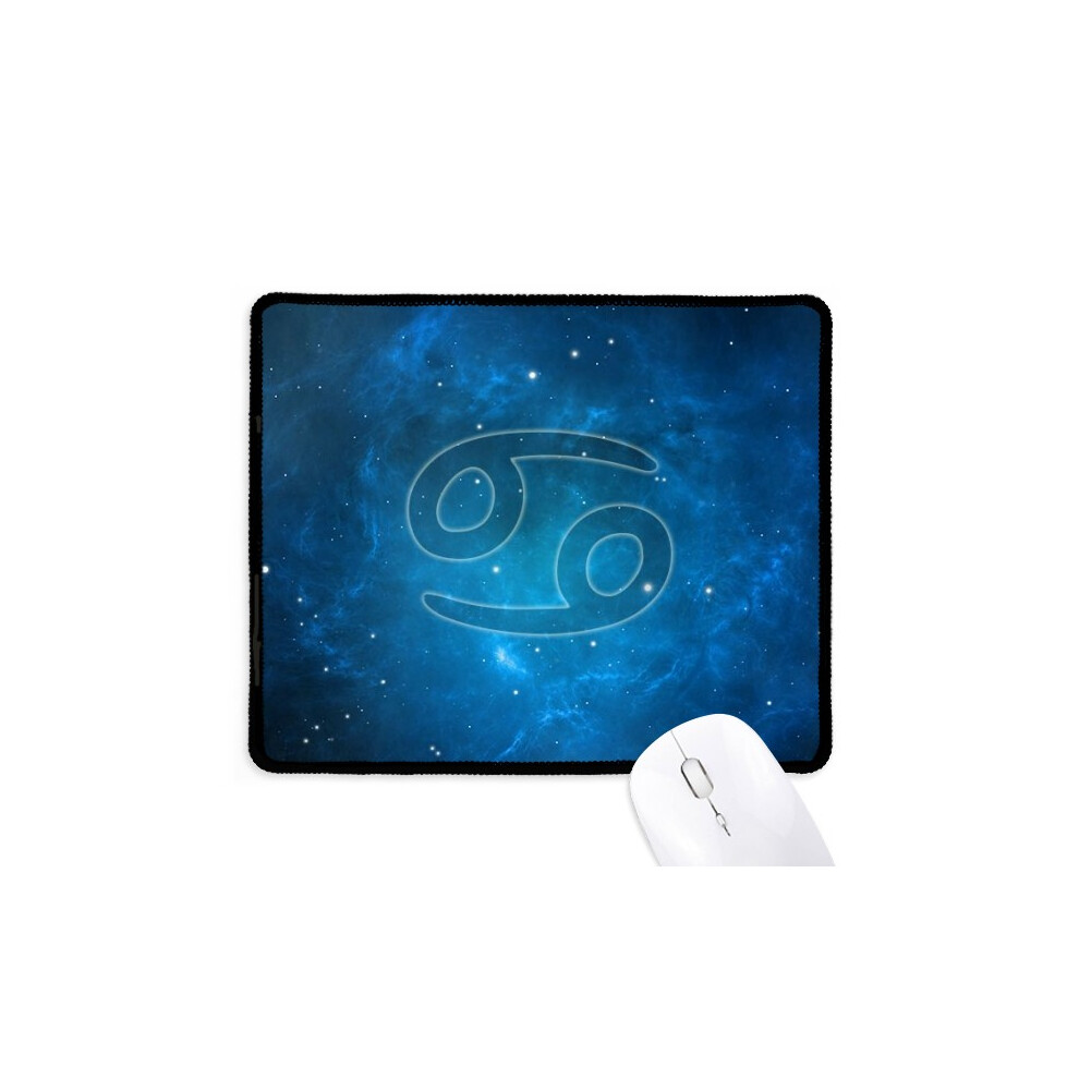 Starry Night Cancer Zodiac Constellation Mousepad Stitched Edge Mat Rubber Gang Pad 697184822407