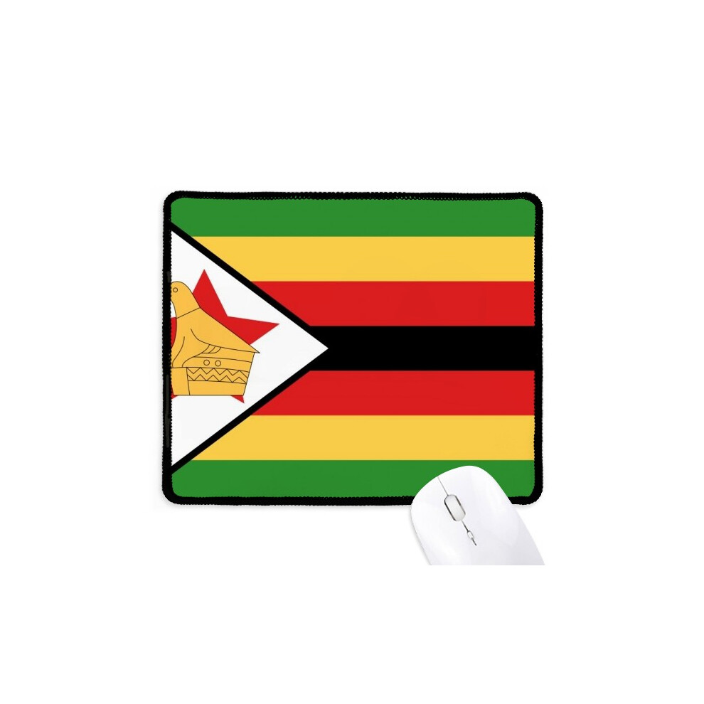 Zimbabwe National Flag Africa Country Mousepad Stitched Edge Mat Rubber Gang Pad 697184822469