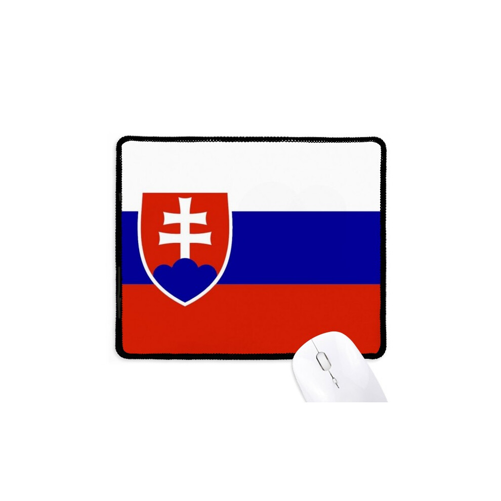 Slovakia National Flag Eu Country Mousepad Stitched Edge Mat Rubber Gang Pad 697184822483