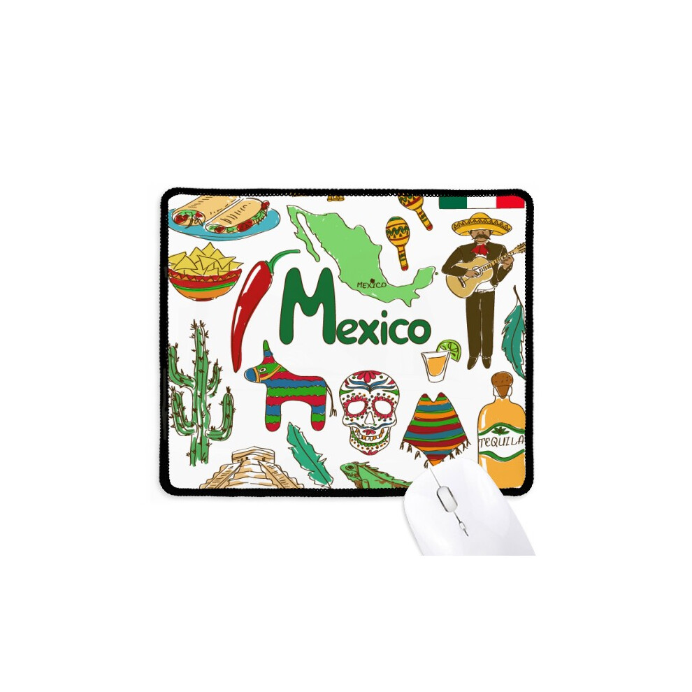 Mexico Landscap Animals National Flag Mousepad Stitched Edge Mat Rubber Gang Pad 697184822599