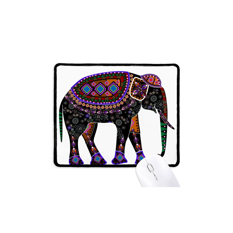 Colorful Elephant China Minority Dressing Totem Mousepad Stitched Edge Mat Rubber Gang Pad 697184822643