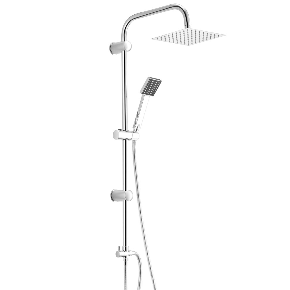 (Square) Waterfall Tap Riser Rail Kit Bathroom Shower Set