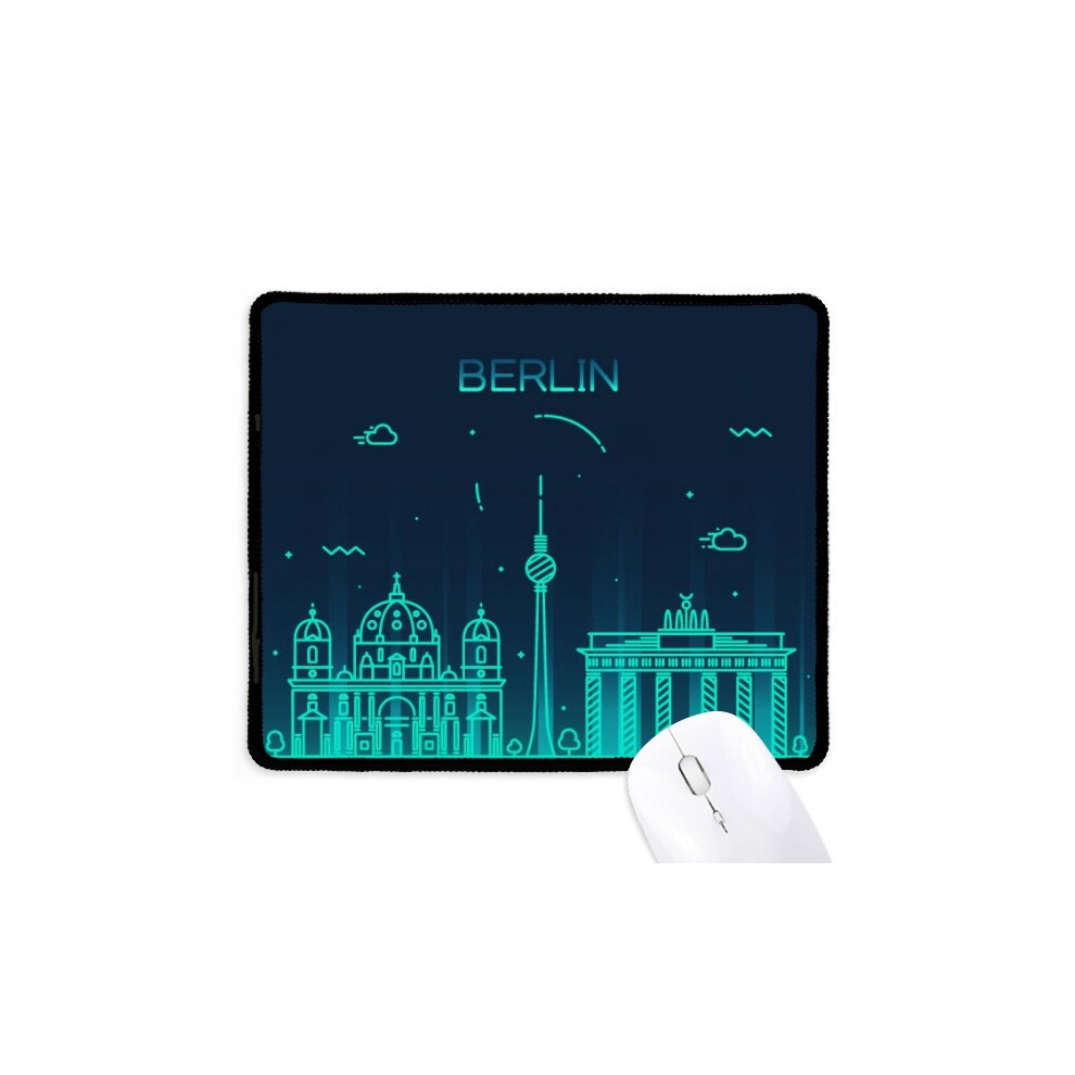 Germany Berlin Landmark Architecture Mousepad Stitched Edge Mat Rubber Gang Pad 697184822759