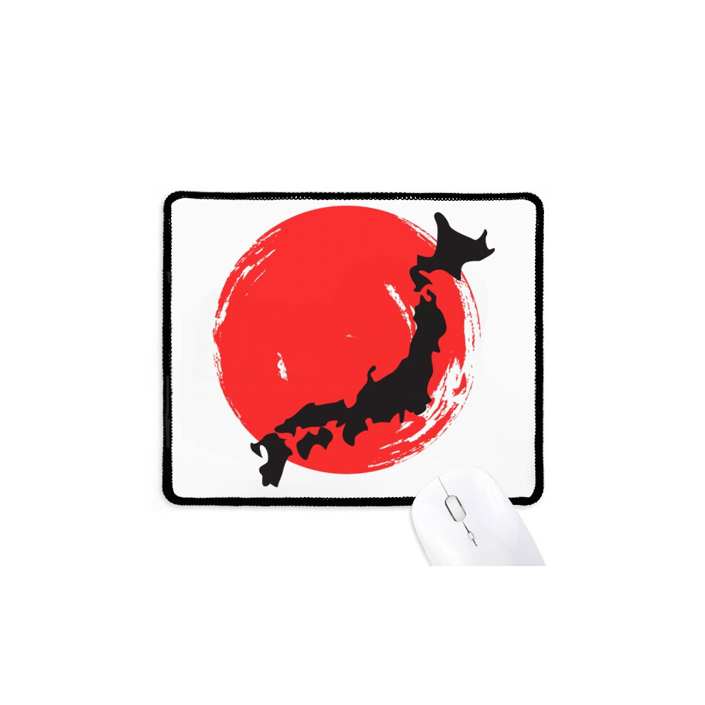 Map Japan Mousepad Stitched Edge Mat Rubber Gang Pad Black 697184822803