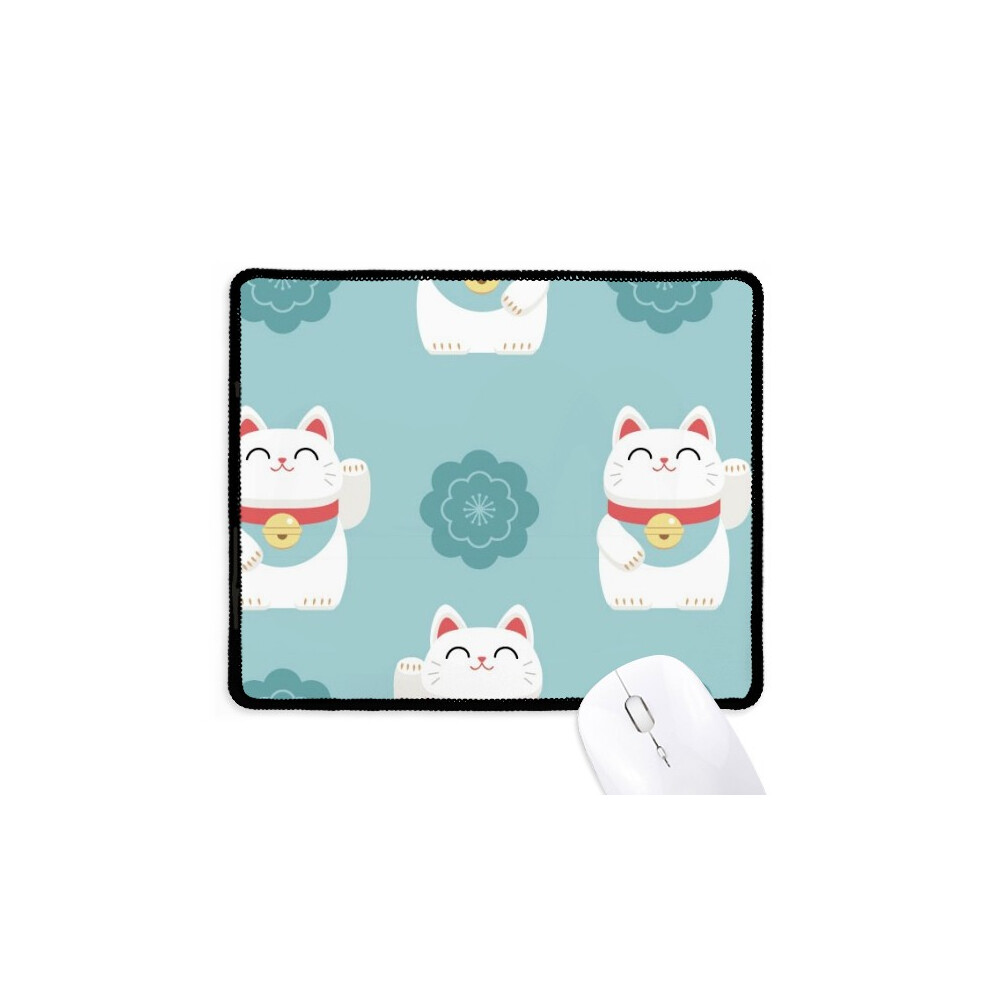 Lucky Cats Totem Japan Mousepad Stitched Edge Mat Rubber Gang Pad 697184822810