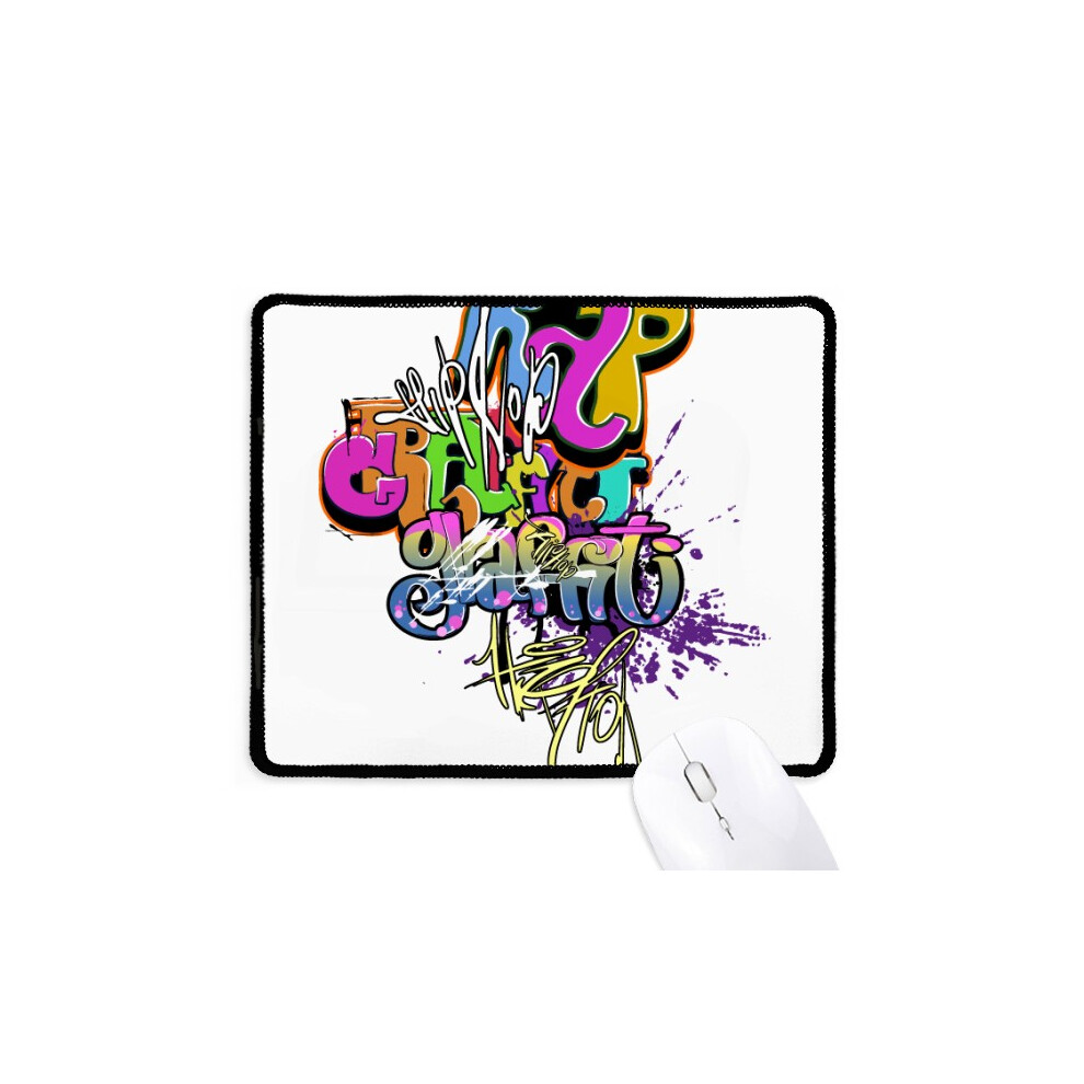 Graffiti Street Culture Colorful Rap Words Mousepad Stitched Edge Mat Rubber Gang Pad 697184822902