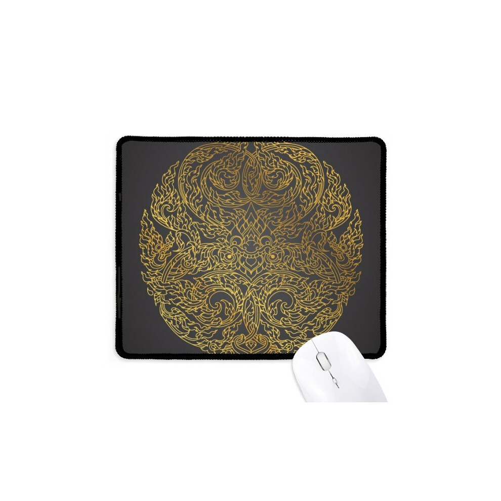 Thailand Culture Circular Foil Mousepad Stitched Edge Mat Rubber Gang Pad 697184822964