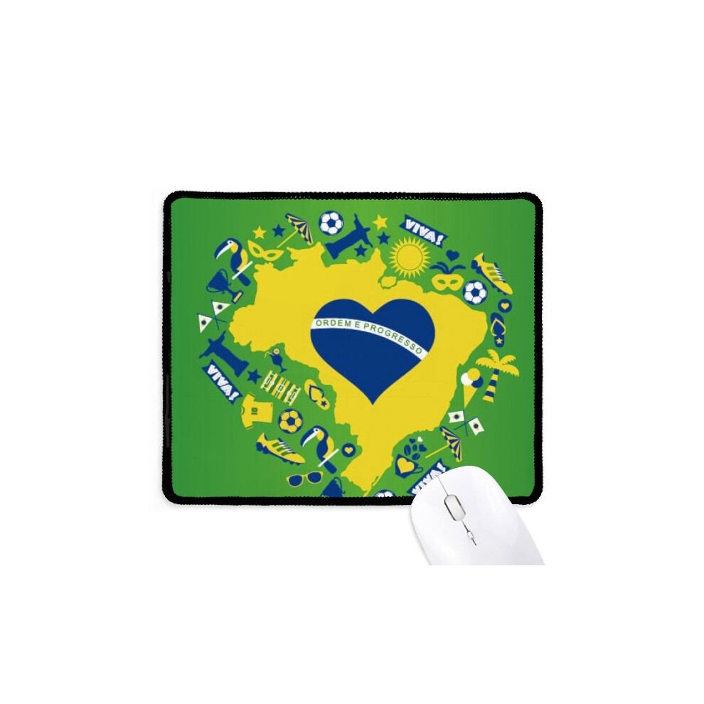 Shaped Orderm Brazil Maps Mousepad Stitched Edge Mat Rubber Gang Pad 697184823190