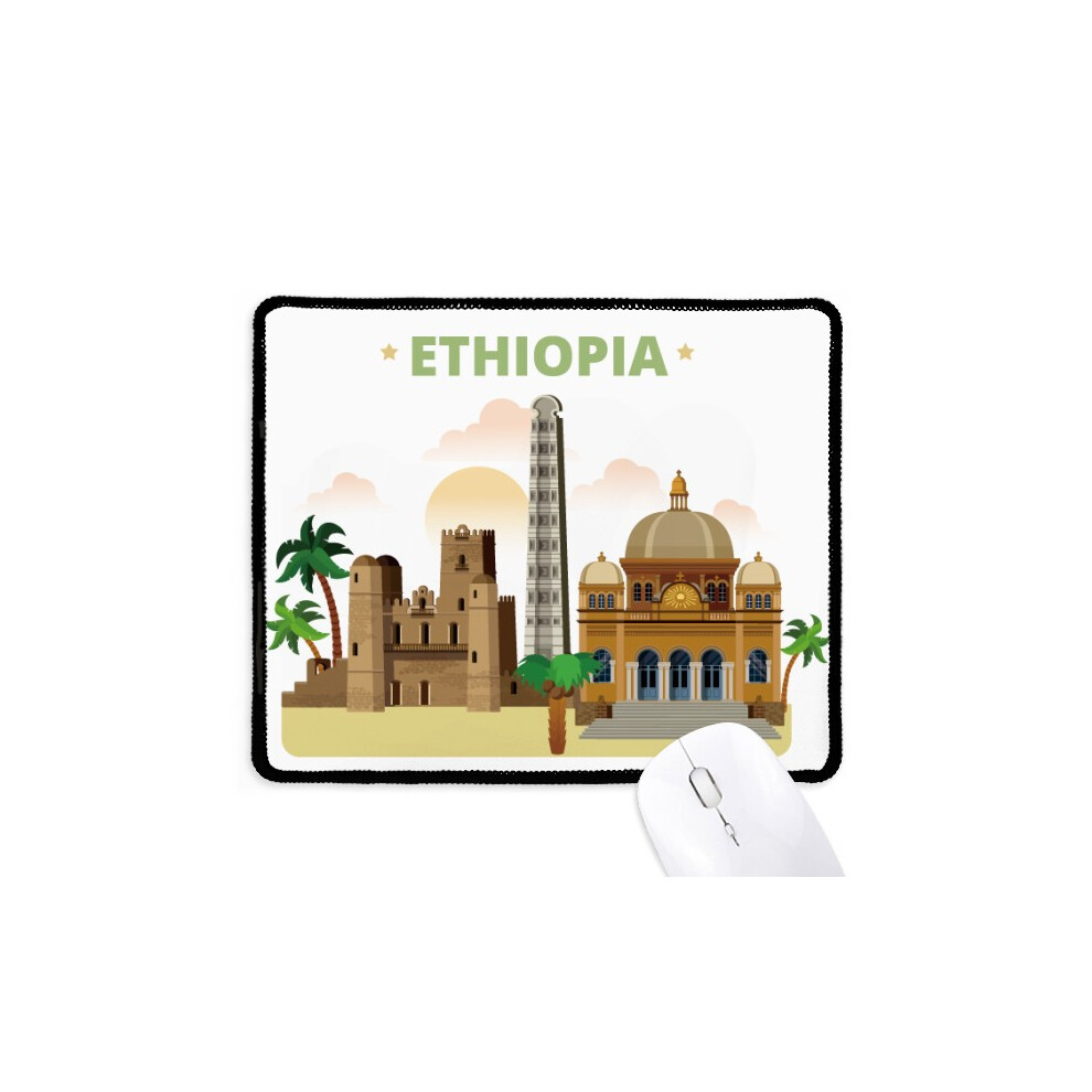 City Castle Ethiopia Mousepad Stitched Edge Mat Rubber Gang Pad 697184823220
