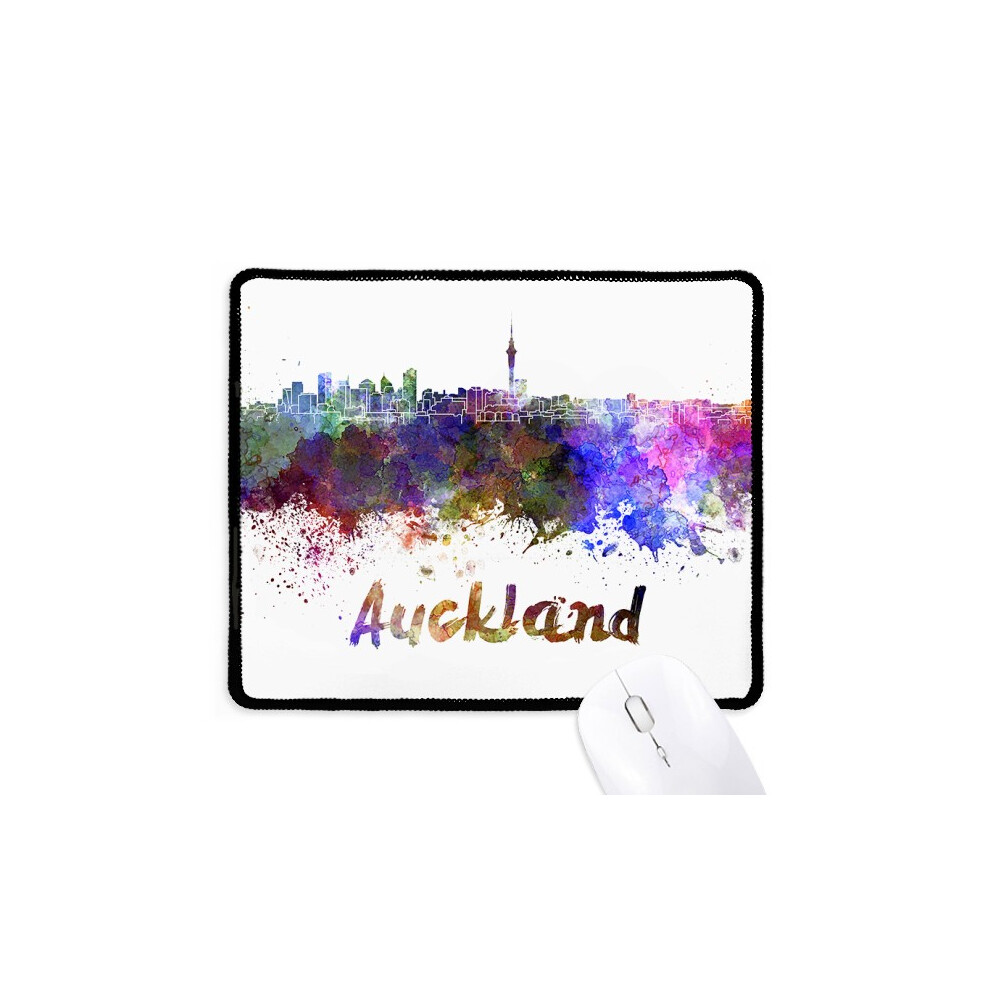 Auckland New City Watercolor Mousepad Stitched Edge Mat Rubber Gang Pad 697184823237