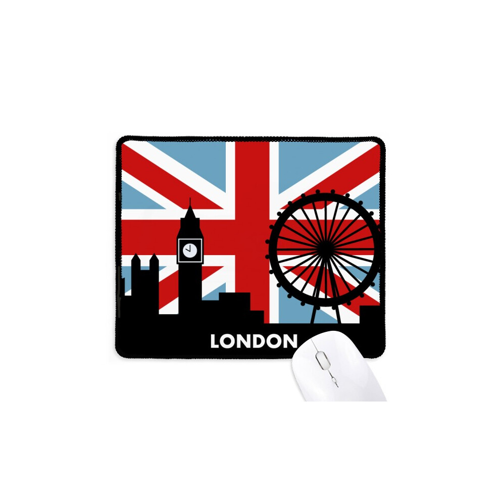 Britain Union Jack London Eye Big Ben Flag Uk Mousepad Stitched Edge Mat Rubber Gang Pad 697184823404