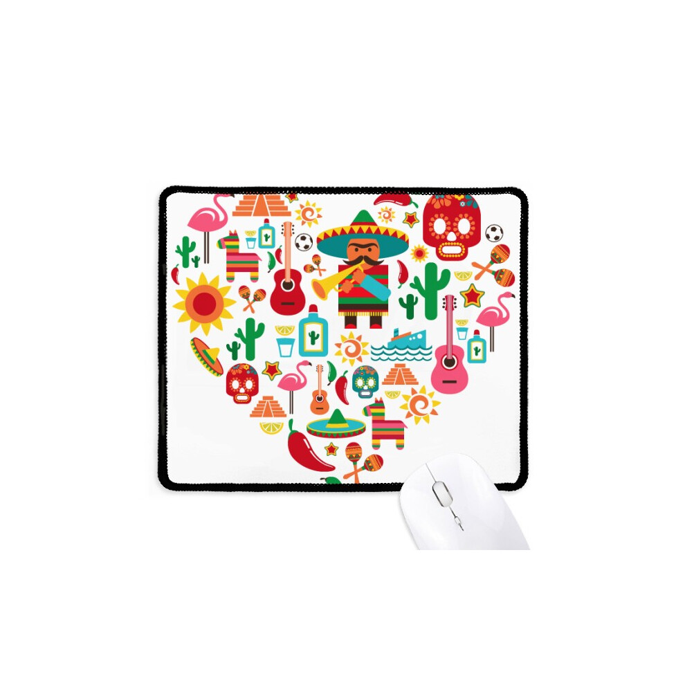Sombrero Suger L Mexico Mexican Flango Mousepad Stitched Edge Mat Rubber Gang Pad 697184823534
