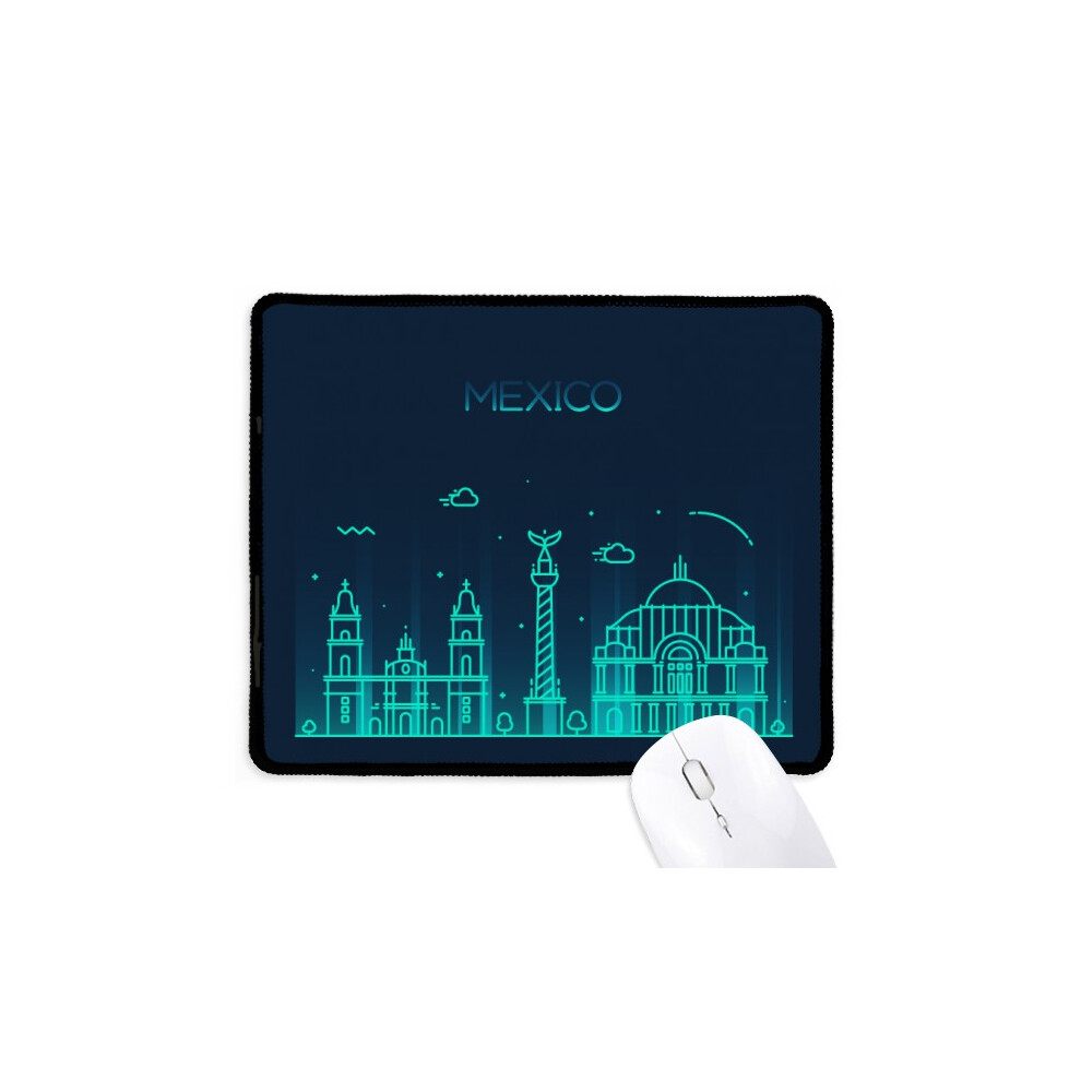 Mexico Detailed City National Landmark Building Mousepad Stitched Edge Mat Rubber Gang Pad 697184823541