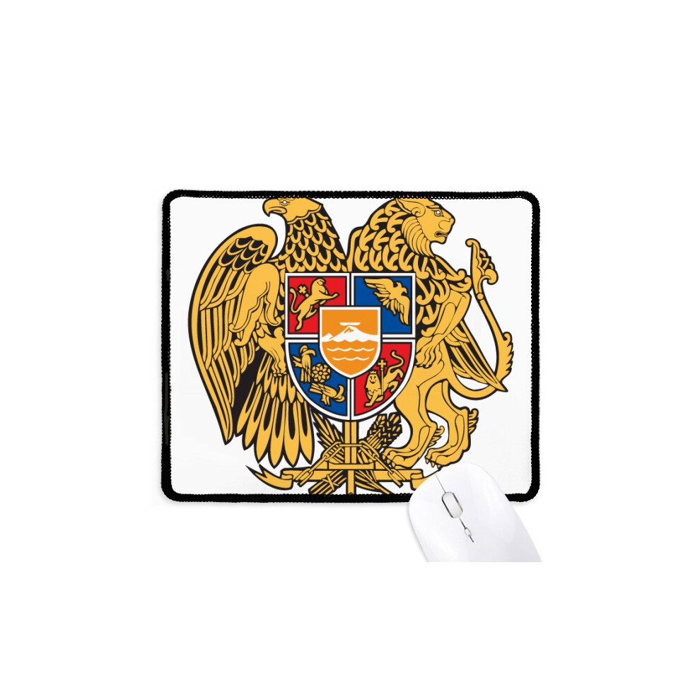 Yerevan Armenia National Emblem Mousepad Stitched Edge Mat Rubber Gang Pad 697184823862