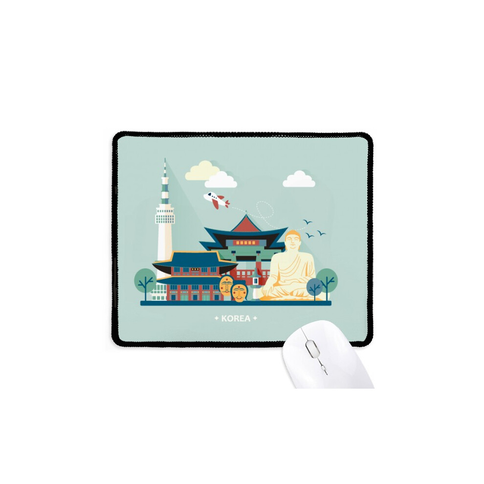 Tourist Attractions In Seoul Korea Mousepad Stitched Edge Mat Rubber Gang Pad 697184824104