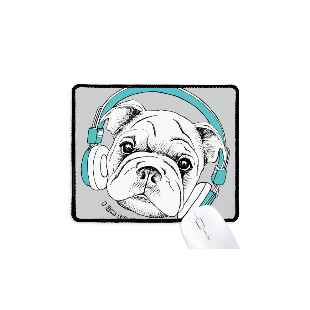 Headset Music Vitality Sounds Dog Mousepad Stitched Edge Mat Rubber Gang Pad 697184824487