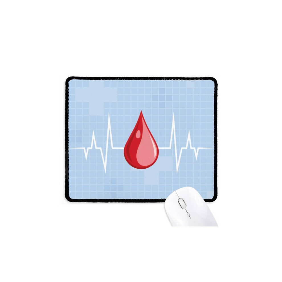 Electrocardiogram Design Pattern Mousepad Stitched Edge Mat Rubber Gang Pad 697184824630