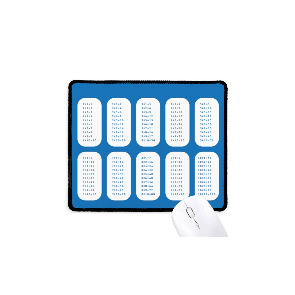 Multiplication Table Number Study Math Mousepad Stitched Edge Mat Rubber Gang Pad 697184824906