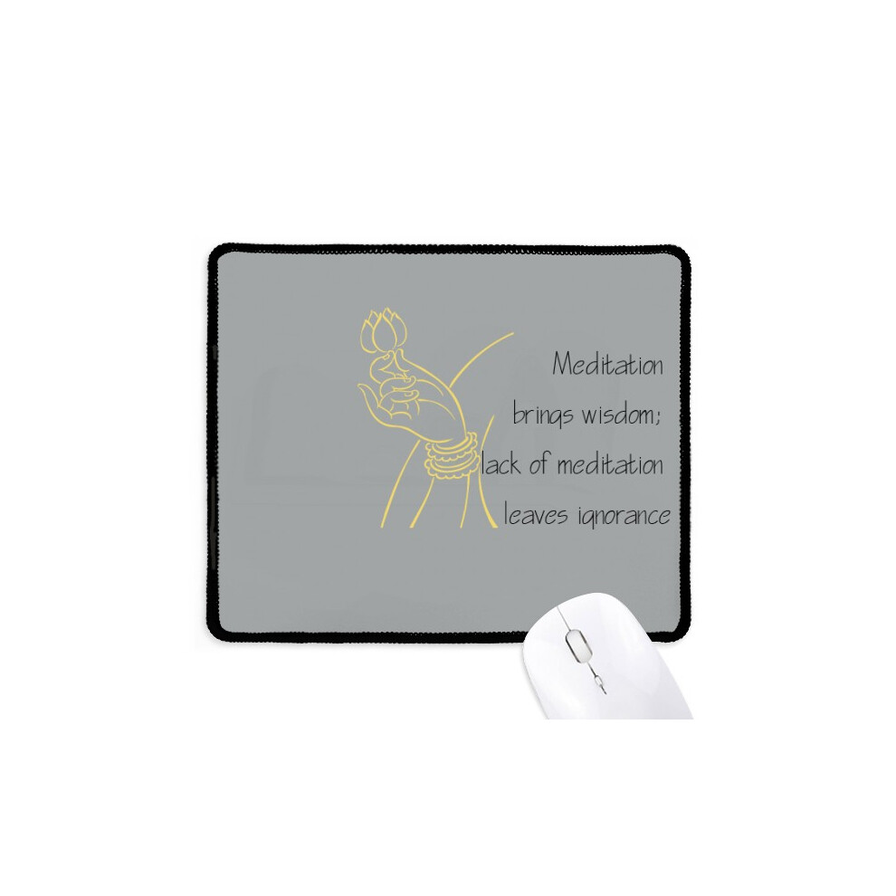 Meditation Bs Wise Blessing Quote Mousepad Stitched Edge Mat Rubber Gang Pad 697184824975