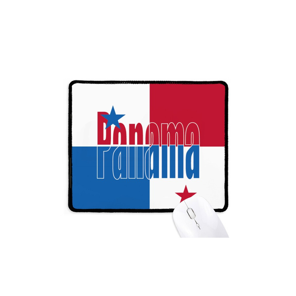 Panama Country Flag Name Mousepad Stitched Edge Mat Rubber Gang Pad 697184825071