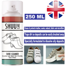 Shuu & Boot Cleaner Spray For Leather Fabric Suede Canvas Easy to Clean 250ml