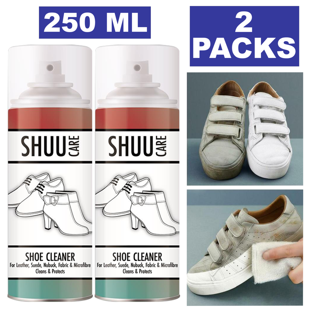 Rapide 2X Shuu & Boot Cleaner Spray For Leather Fabric Suede Canvas Easy To Clean 250Ml