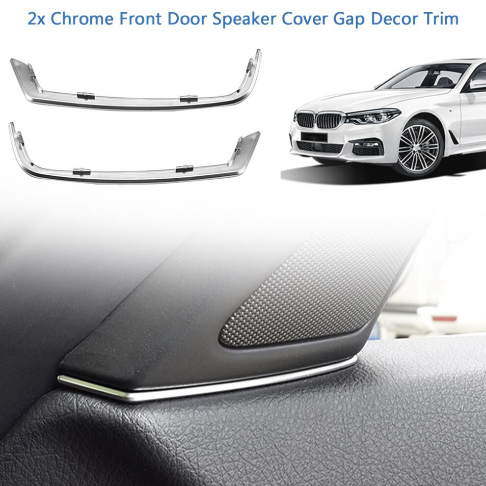 2pcs Front Door Speaker Cover Gap Decor Trim for 5 Series F10 2011-2013