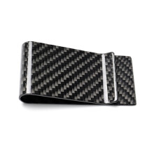 (Glossy) Carbon Fiber Fashion Car Slim Card Holder Casual Minimalist Money Clip (Glossy)