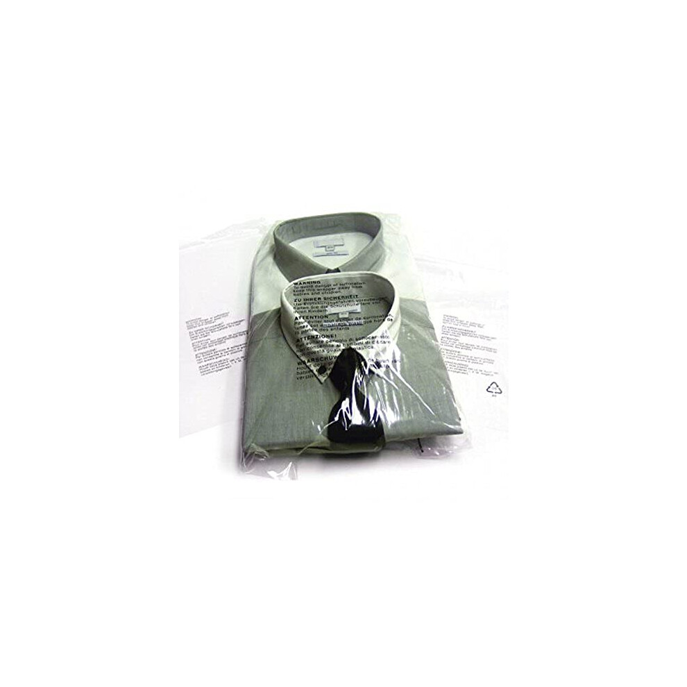Photos - Other Office Equipment 100 Clear Plastic SELF Seal Garment Clothing Bags with Safety Warning RESEALABLE Peel & Seal Polypropylene Clothes T-Shirt S