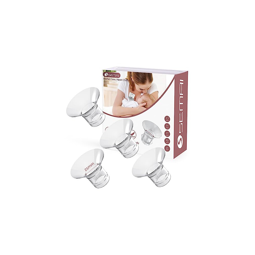 Flange Inserts 21Mm Breast Pump Parts Compatible With Medela/Momcozy S12 Pro/S9 Pro/S12/S9/Spectra/Elvie 24Mm Breast Pump Shields/Flanges, Semai