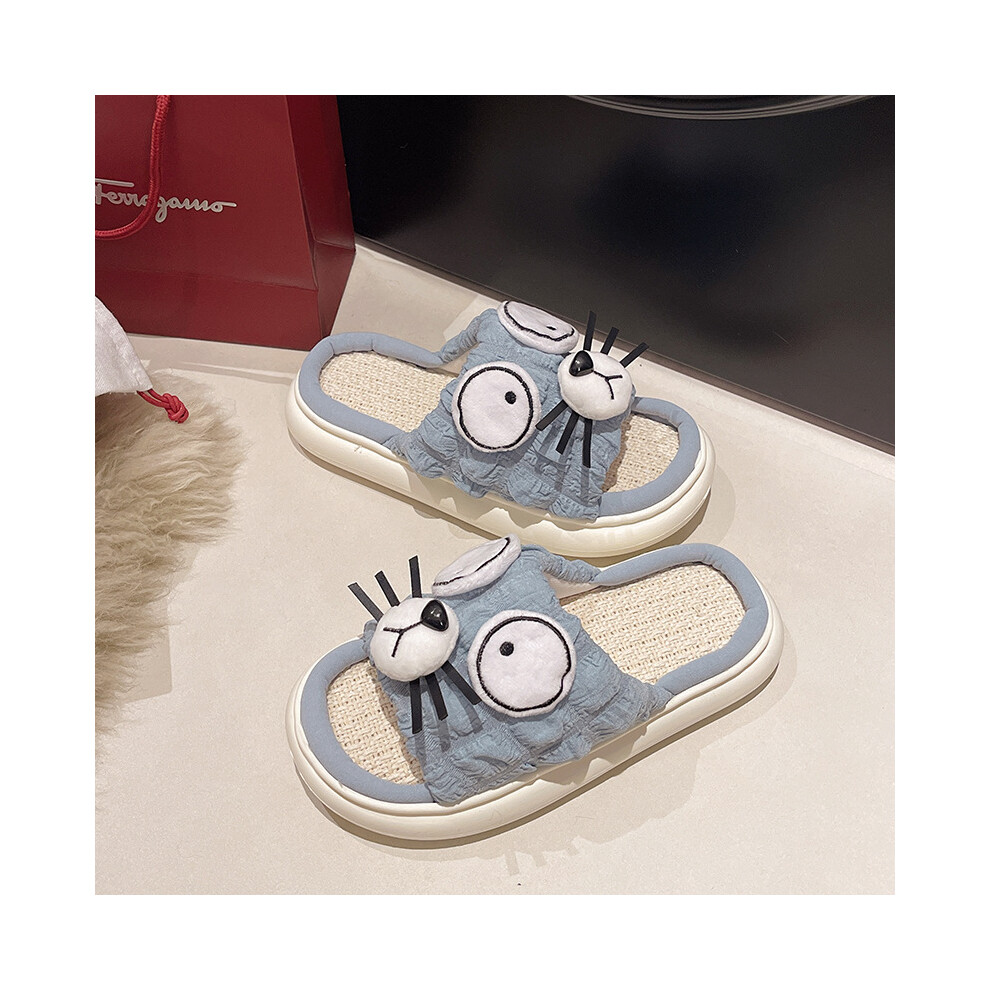 (Blue, 3839) Versatile Summer Womens Slipon Sandals With Round Toe Design And Thick Sole For Allday Comfort-image-OPC-PFJXH7H-NEW