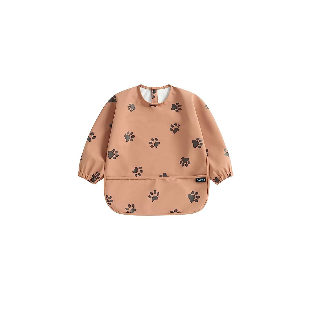 Weaning Bib With Long Sleeves & Blw, Soft And Skin-Friendly Material, Coverall Bibs For Baby Feeding, Waterproof Easy To Clean Machine Pewingo
