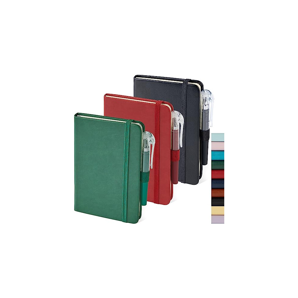 NIRMIRO 3 Pack Small Notebook notepad, A6 Mini Pocket Notebooks Journal for Men & Women Travel Writing, Small Leather Note Book Note Pad with 100Gsm-image-OPC-PFJXJBC-NEW
