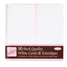 Anita's Tall Card and Envelope, Pack of 50, White