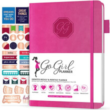 GoGirl Planner and Organizer for Women ? Compact Size Weekly Planner, Goals Journal & Agenda to Improve Time Management, Productivity & Live Happier.