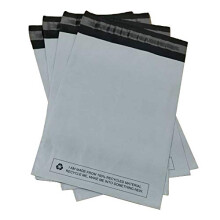 Large 10x Grey Mailing Bags 17? x 22? Polythene Self Seal Big Plastic Envelopes 100% Recyclable - Parcel Postal Postage Packaging Bags Strong