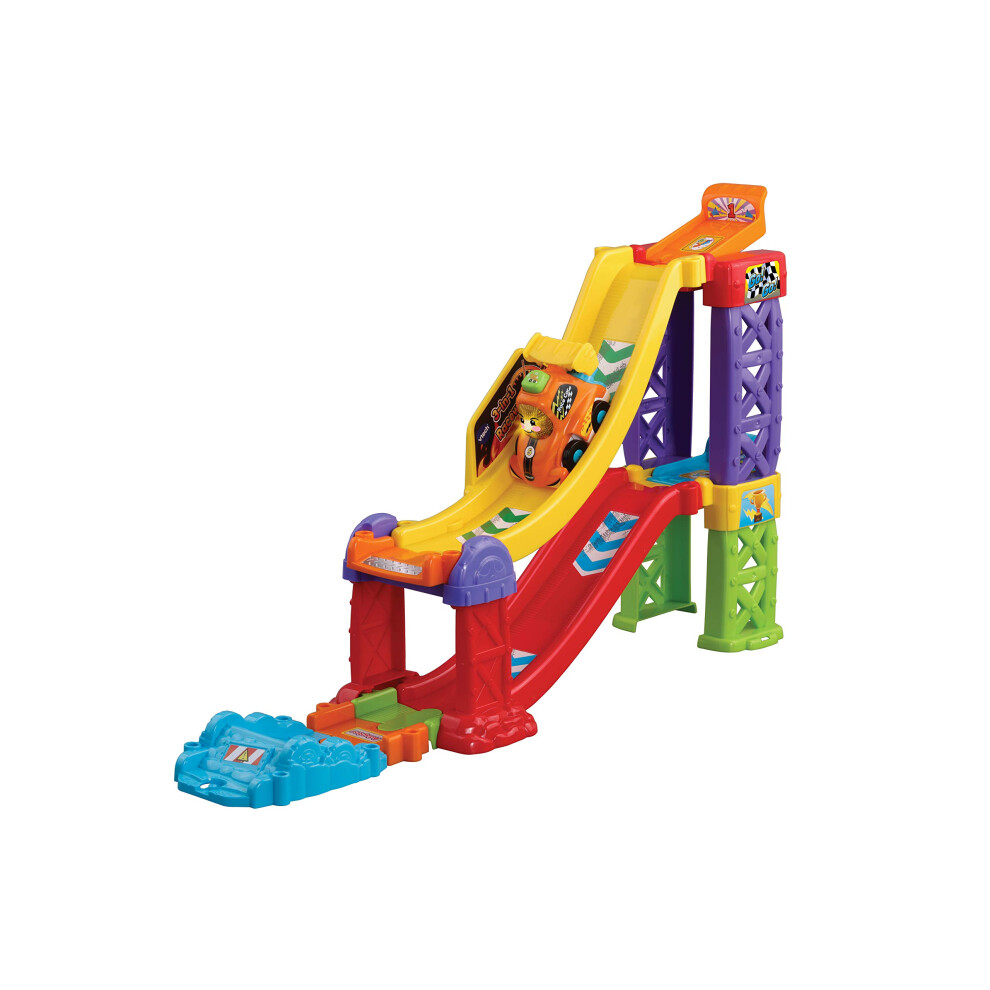 VTech Toot-Toot Drivers 3-in-1 Raceway, Toy Car racing Track for Boys and Girls, Car Tracks for Kids with Lights and Sounds, Musical Toy Race Track