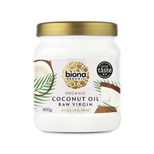 Biona Organic Raw Virgin Coconut Oil, 800g - Made from Certified Organic Cold Pressed Virgin Coconut Oil - For Spreads, Butter Alternatives & Cooking