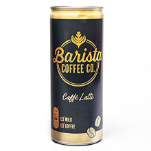 Barista Coffee Co. Medium Roast Caffe Latte Iced Coffee Drink Tin Can 250ml (Pack of 12)