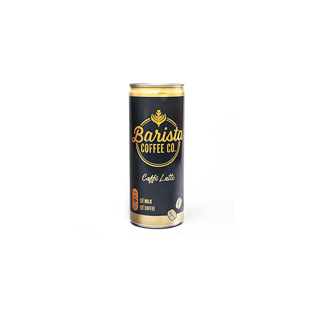Barista Coffee Co. Medium Roast Caffe Latte Iced Coffee Drink Tin Can 250Ml (Pack Of 12)