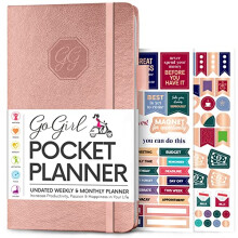 GoGirl Planner and Organizer for Women - Pocket Size Weekly Planner, Goals Journal & Agenda to Improve Time Management, Productivity & Live Happier.