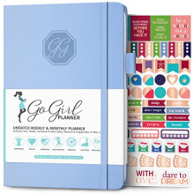 GoGirl Planner and Organizer for Women - A5 Size Weekly Planner, Goals Journal & Agenda to Improve Time Management, Productivity & Live Happier.
