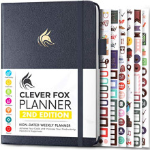 Clever Fox Planner 2nd Edition ? Colored Weekly & Monthly Goal Setting Planner, Habit Trackers, Time Management and Productivity Organizer, Gratitude