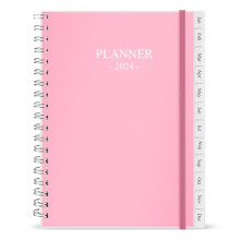 2024 Diary, A5 Weekly/Monthly Planner with Monthly Tabs, 2024 Planner Runs from Jan 2024 to Dec 2024, Twin-Wire Binding, Easy to Organize Your Daily